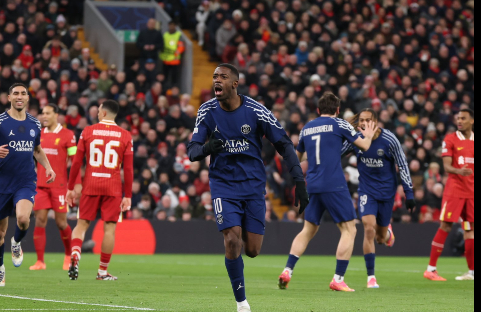 دوناروما يقود باريس سان جرمان الفرنسي لربع نهائي الأبطال على حساب ليفربول