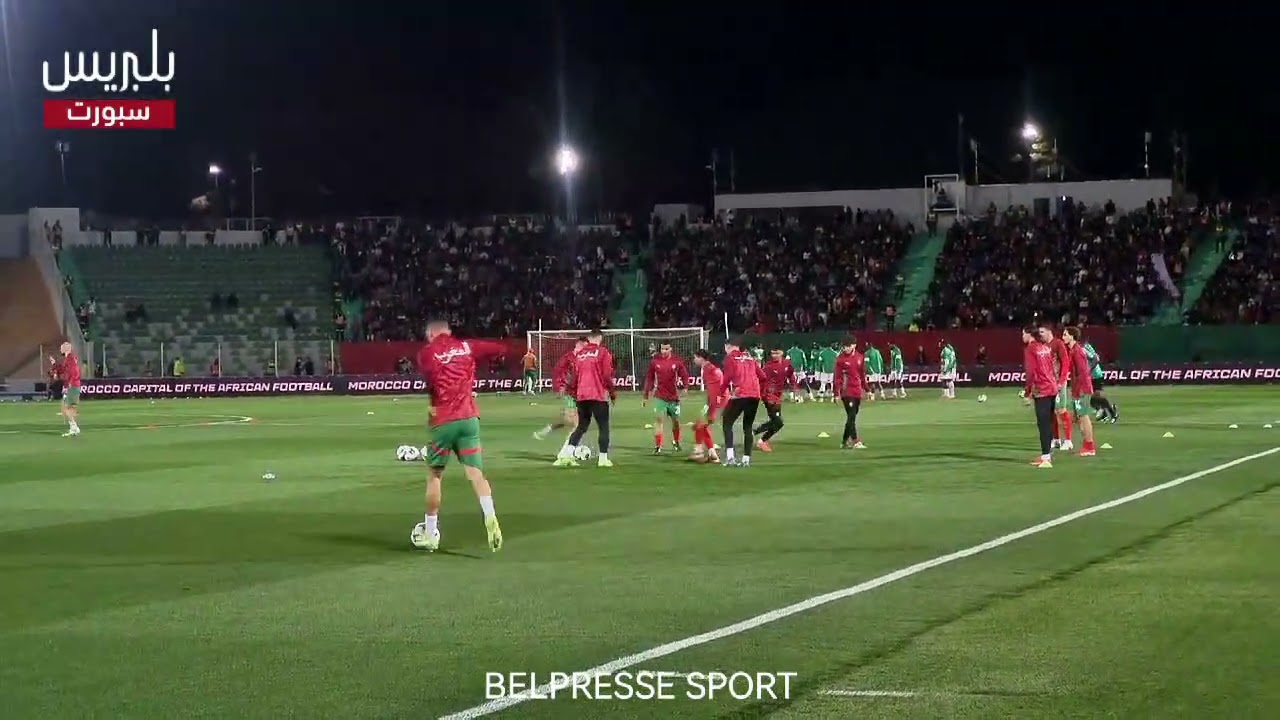 وجدة .. احماءات عناصر المنتخب الوطني المغربي قبل مباراة النيجر
