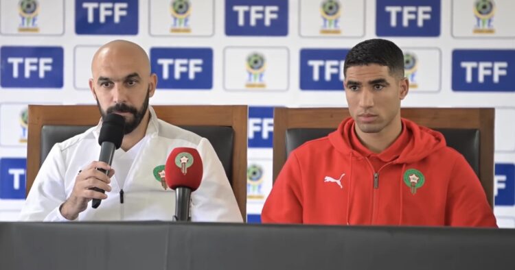 الركراكي وحكيمي في ندوة صحافية قبل مباراة جزر القمر